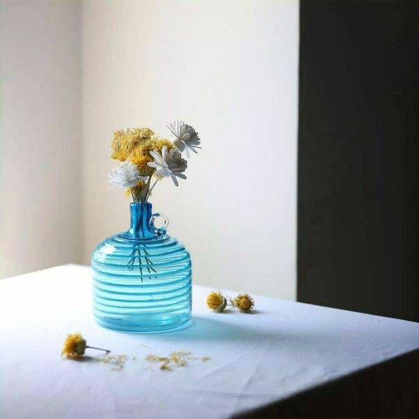 گلدان شیشه ای رنگی دستساز مدل تالاب - talab1